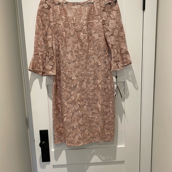 Adrianna Papell formal midi dress, Size 12, Dusty Rose - Picture 1 of 5